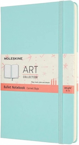 

Блокнот Moleskine Art Bullet середній 13 х 21 см в крапку аквамарин