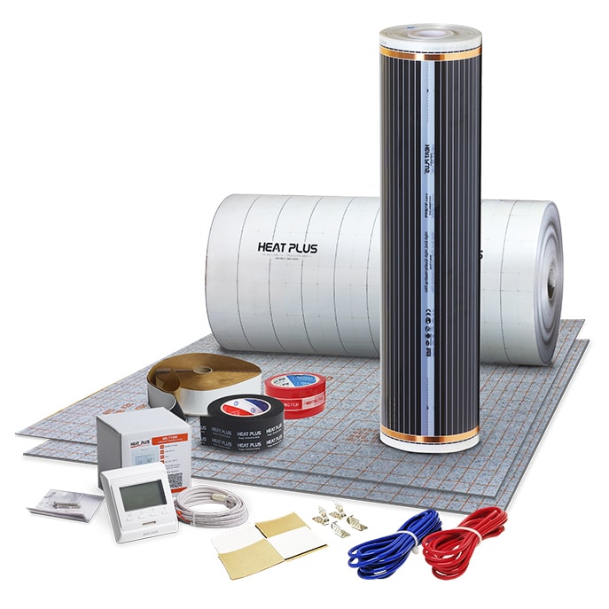 

Пленочный теплый пол под линолеум Heat Plus Standart 16 м2 / 3520 Вт / полный комплект