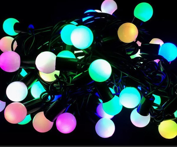 

Гирлянда матовый шарик 28LED (RD-7100) 5 м. (флеш) 10мм RGB, провод черный VIALED