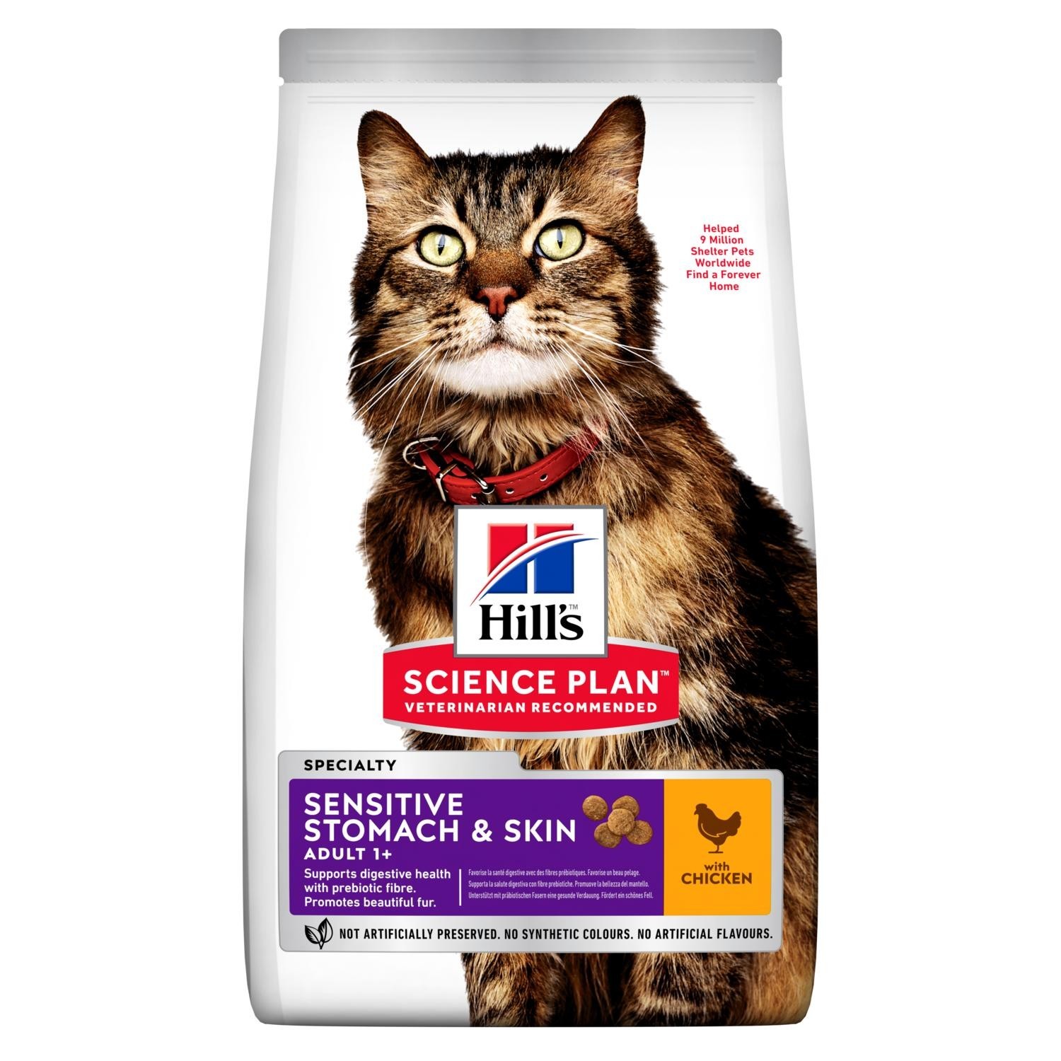 

Сухий корм для котів з чутливим травленням та шкірою Hill's SP Feline Adult Sensitive Stomach & Skin (1,5 кг)