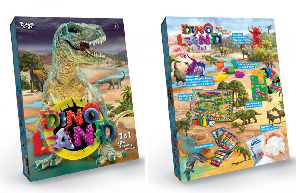 

Набор креативного творчества Danko Toys "Dino Land 7 в 1" укр DL-01-01U