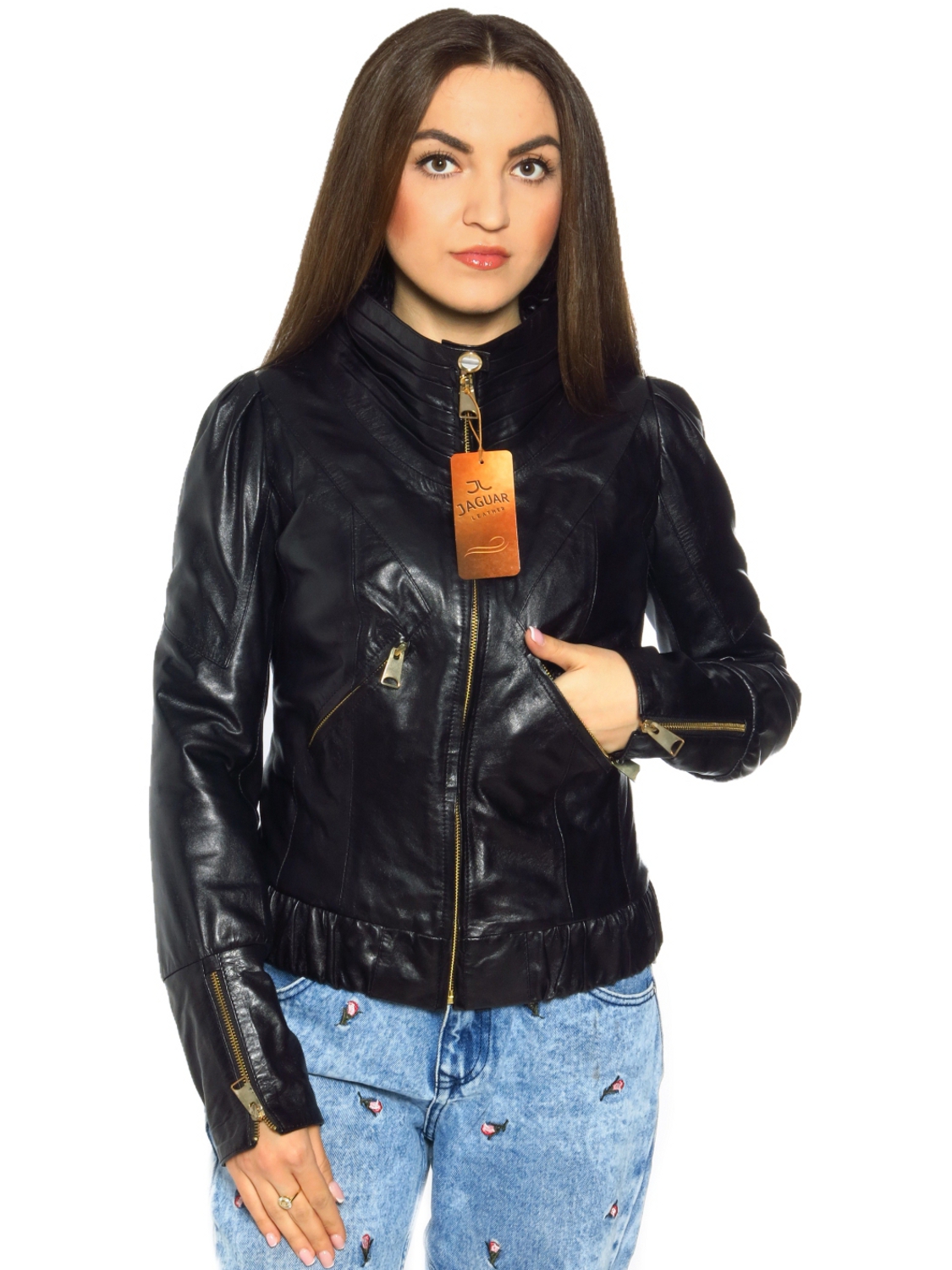 

Женская кожаная куртка Jaguar leather BEL2133 S Черный