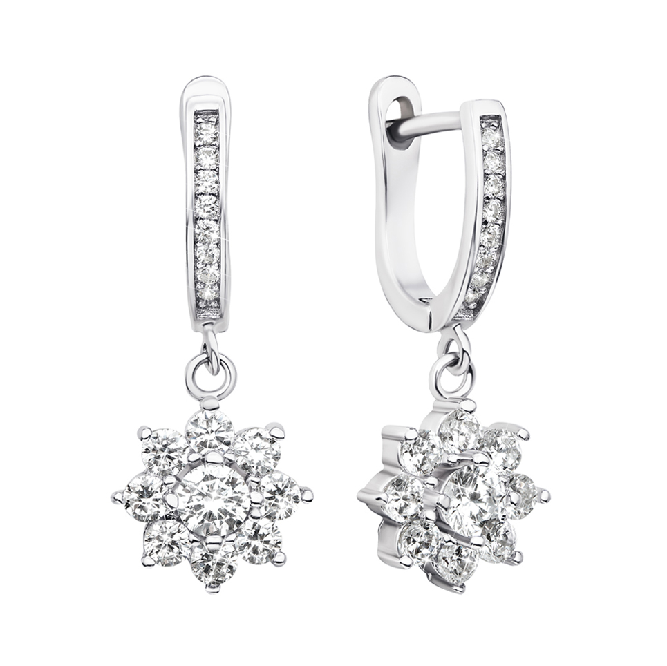 

Серебряные серьги-подвески с фианитами 000136725