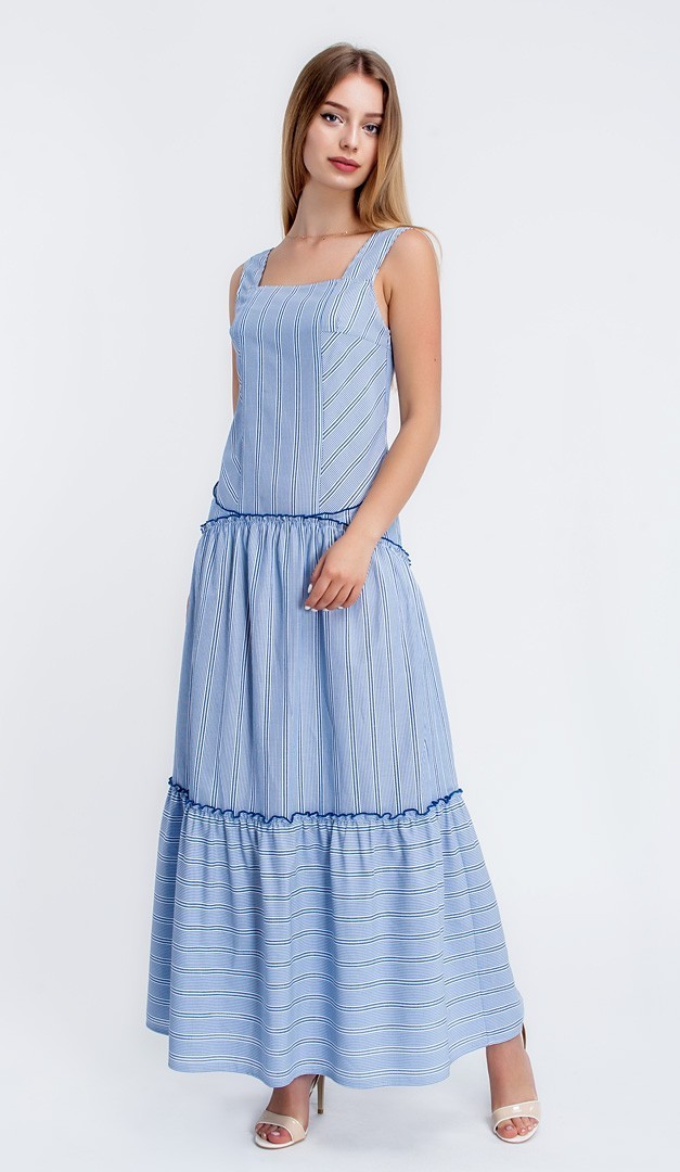 

Сарафан HELENA 1390  біло синій, Сарафан HELENA 1390 50 біло синій