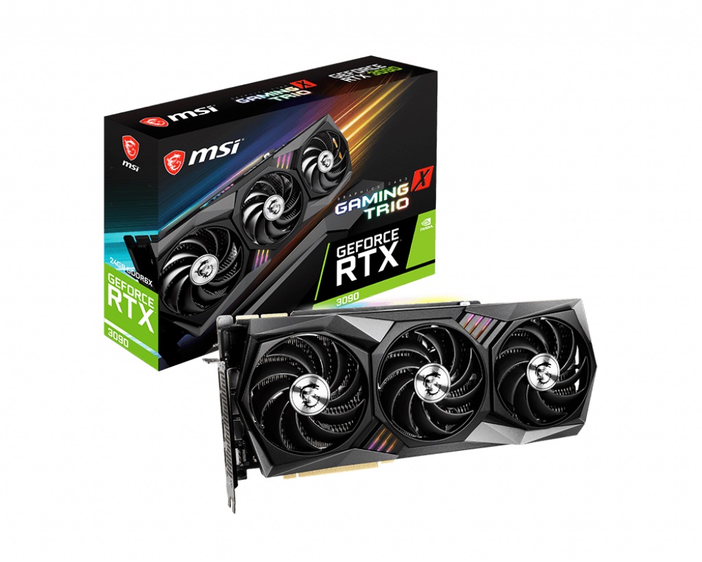 

Видеокарта GF RTX 3090 24GB GDDR6X Gaming X Trio MSI (GeForce RTX 3090 GAMING X TRIO 24G)
