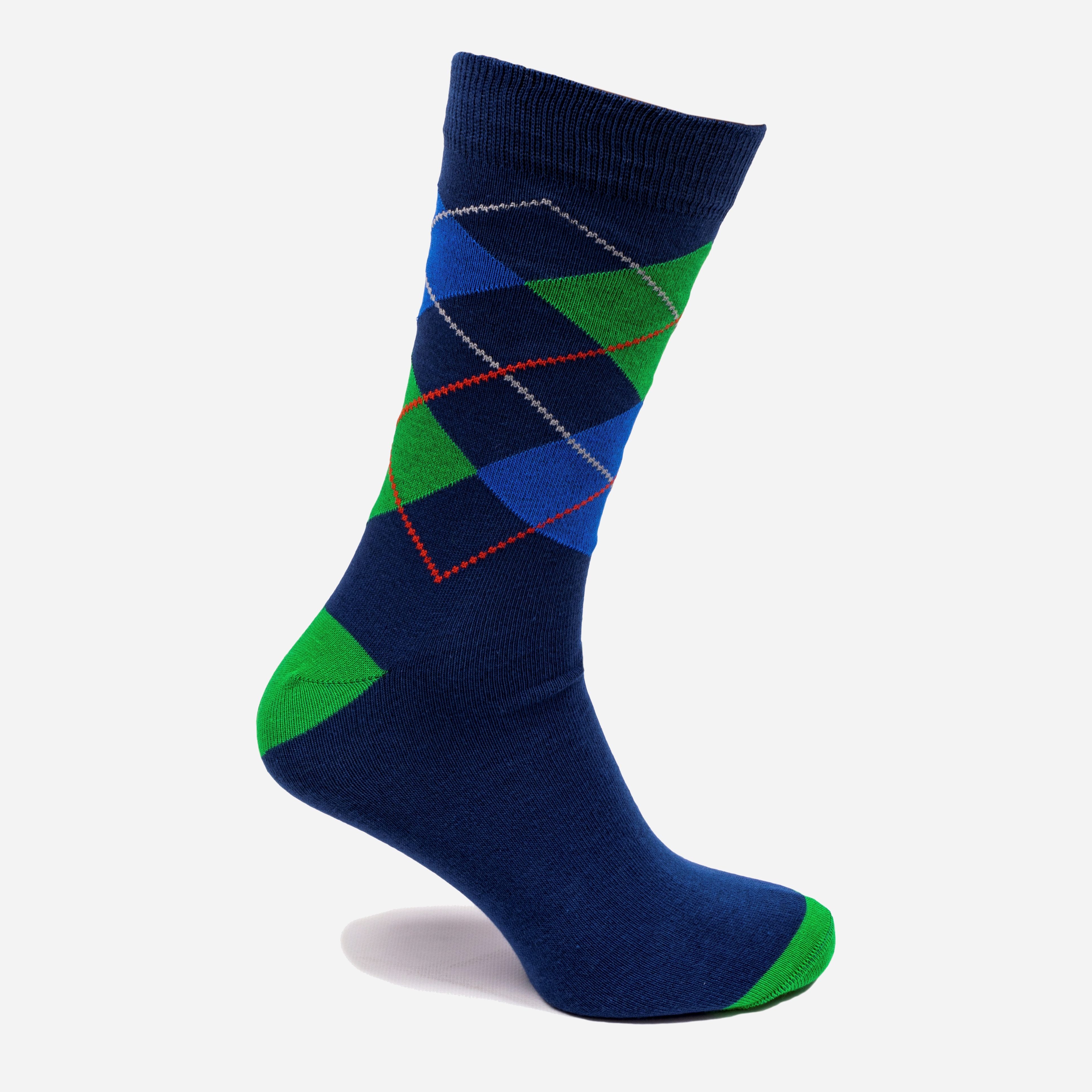 

Носки Лео Lycra Премиум Ромбик 40-45 р Синие с зелено-голубым