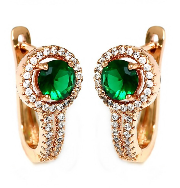 

Серьги Xuping с цирконами Медицинское золото Позолота РО 1,8 см. хс-3127