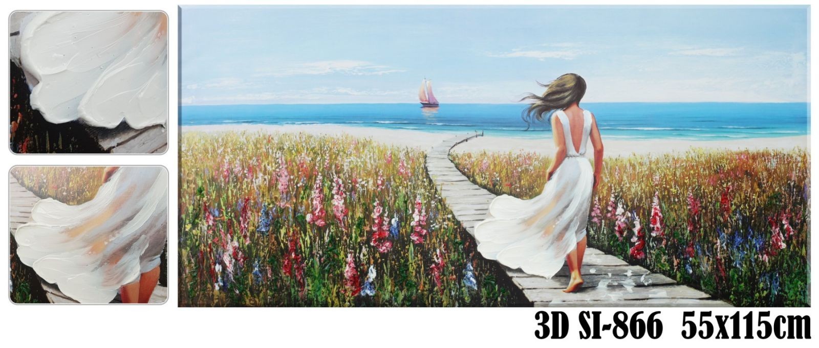 

Картина на холсте 3D SvitArt Si-866 55х115 см