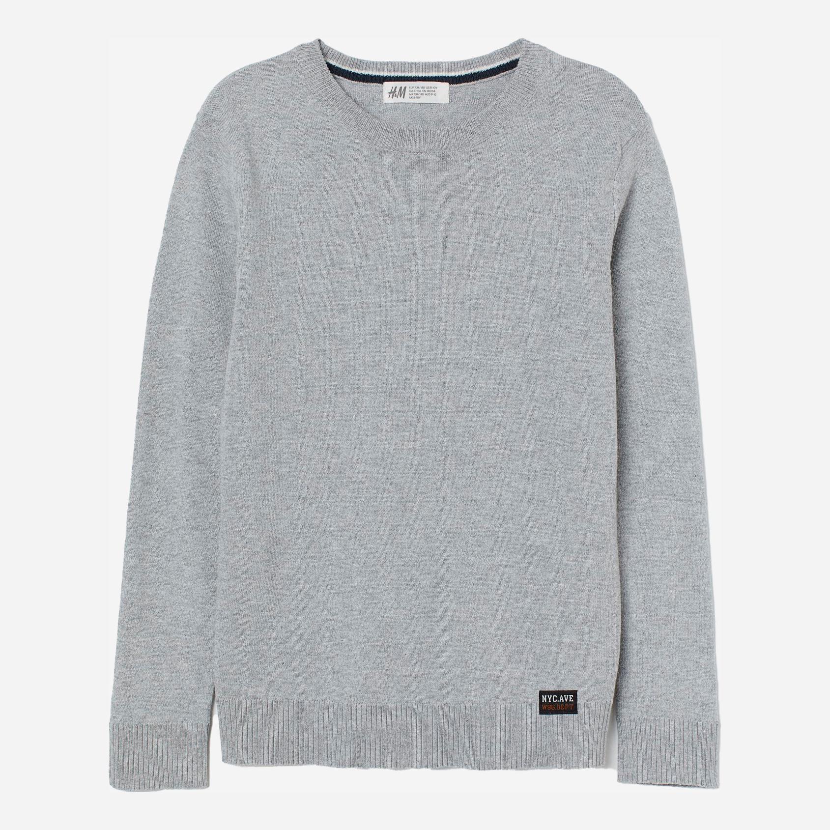 

Пуловер H&M 1806-8607512 146-152 см Серый
