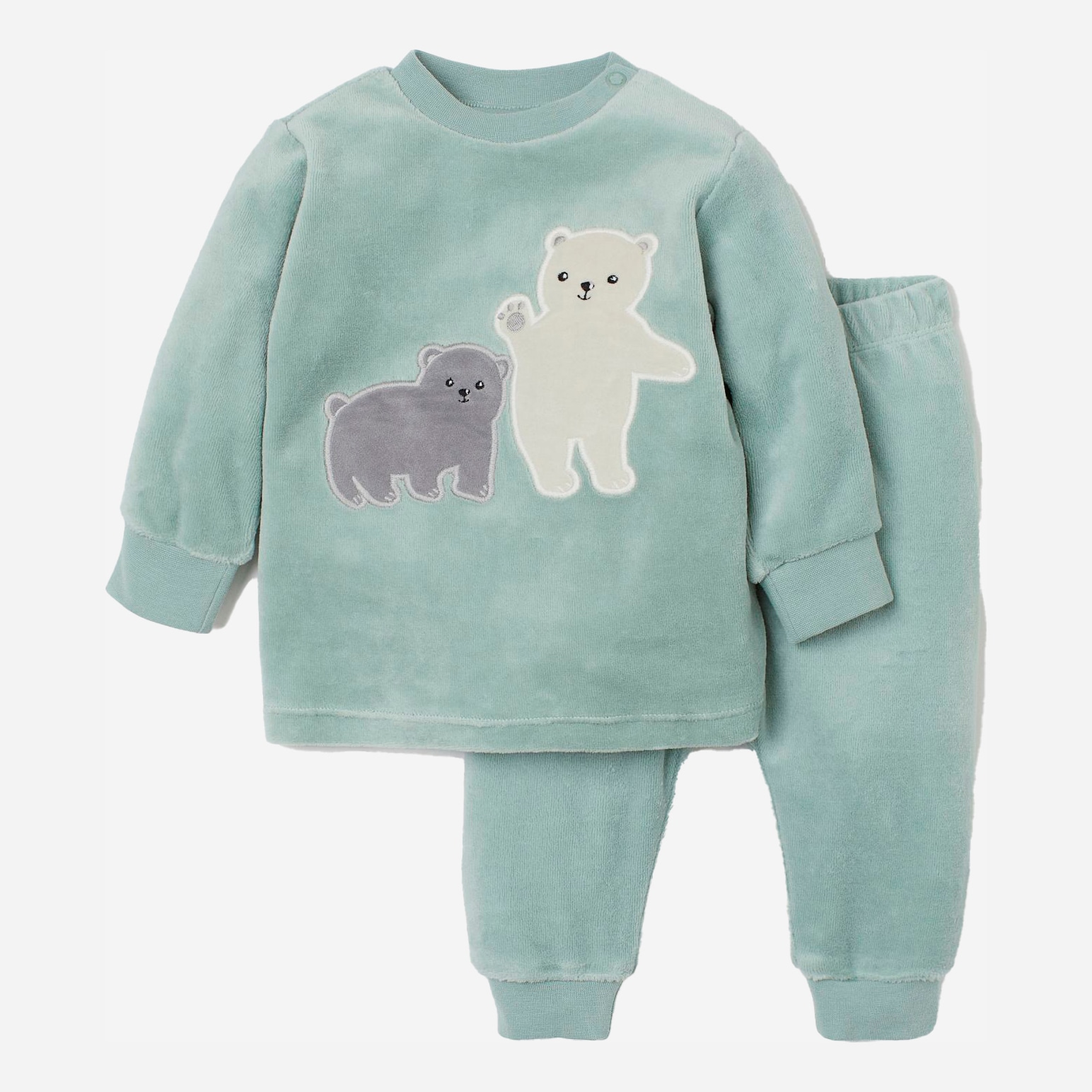 

Пижама (свитшот + брюки) H&M 307-8979172 68 см Бирюзовая