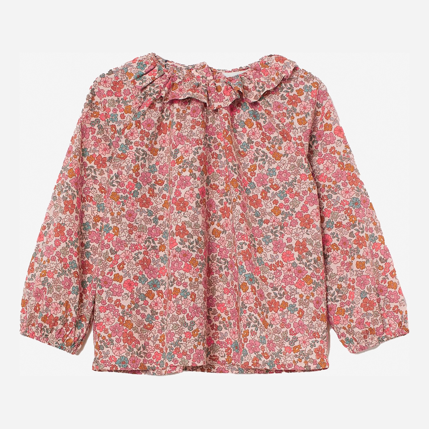 

Блуза H&M 407-9203052 98 см Бежево-красный/Цветы