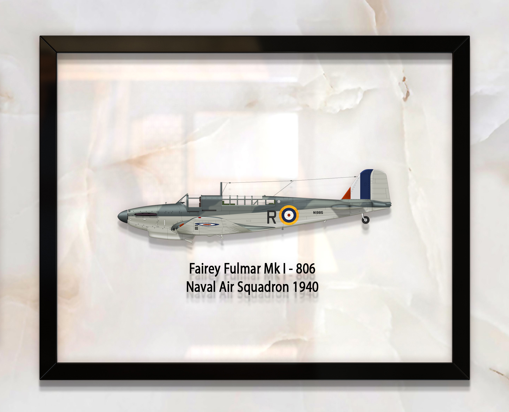

Принт на стекле Artel «Истребитель Fairey Fulmar Mk I 806 Эскадрилья 1940 год» 61 x 46см