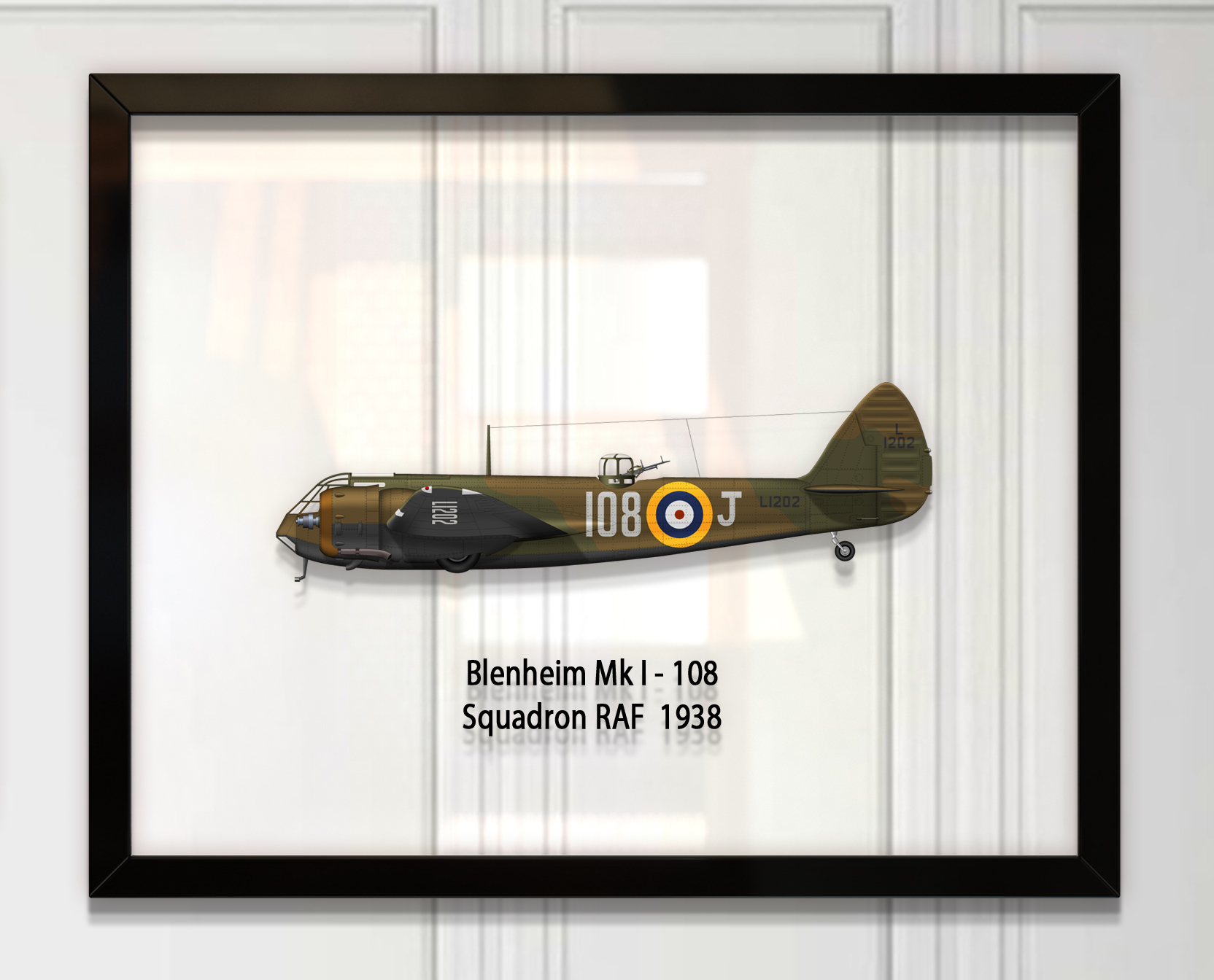 

Принт на стекле Artel «Легкий бомбардировщик Bristol Blenheim Mk 1 108 Эскадрилья 1938 год» 61 x 46см