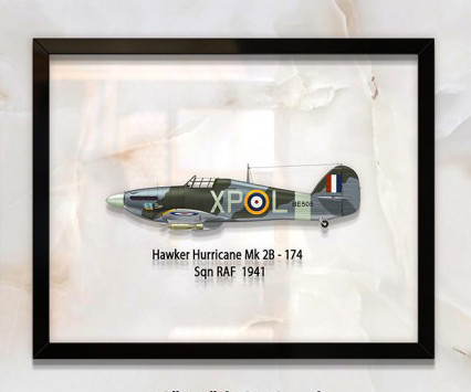 

Принт на стекле Artel «Истребитель Hawker Hurricane Mk 2B 174 Эскадрилья 1941 год» 50 x 40см