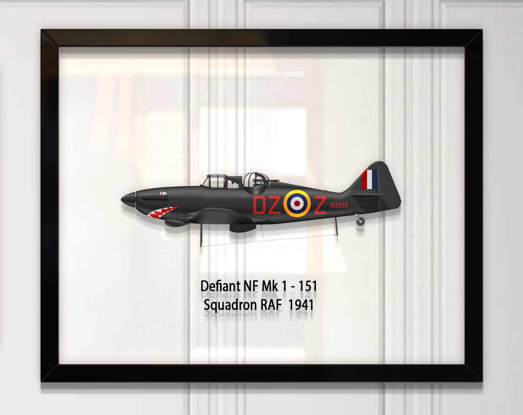 

Принт на стекле Artel «Самолет Boulton Paul Defiant Mk 1 151 Эскадрилья 1941 год» 36 x 28см