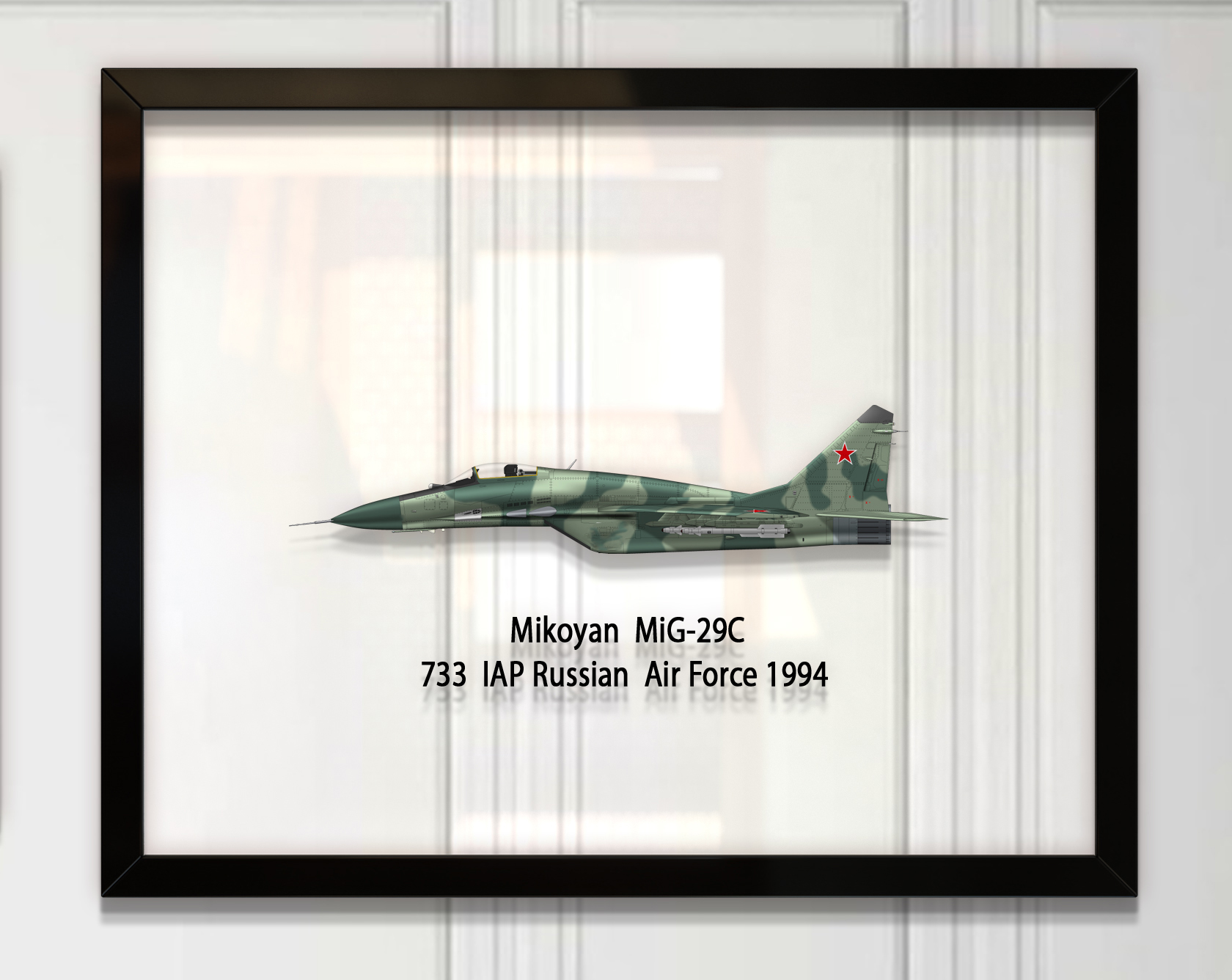 

Принт на стекле Artel «Самолет МиГ-29 1994 года» 36 x 28см