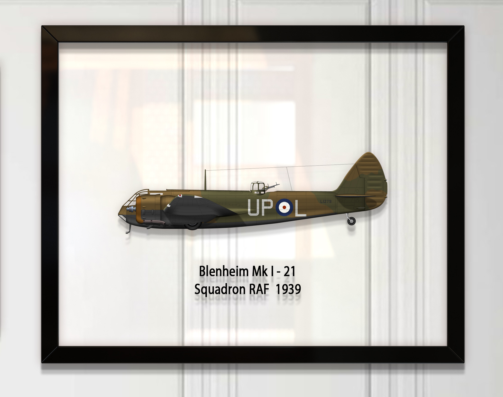 

Принт на стекле Artel «Легкий бомбардировщик Bristol Blenheim Mk 1 21 Эскадрилья 1939 год» 36 x 28см