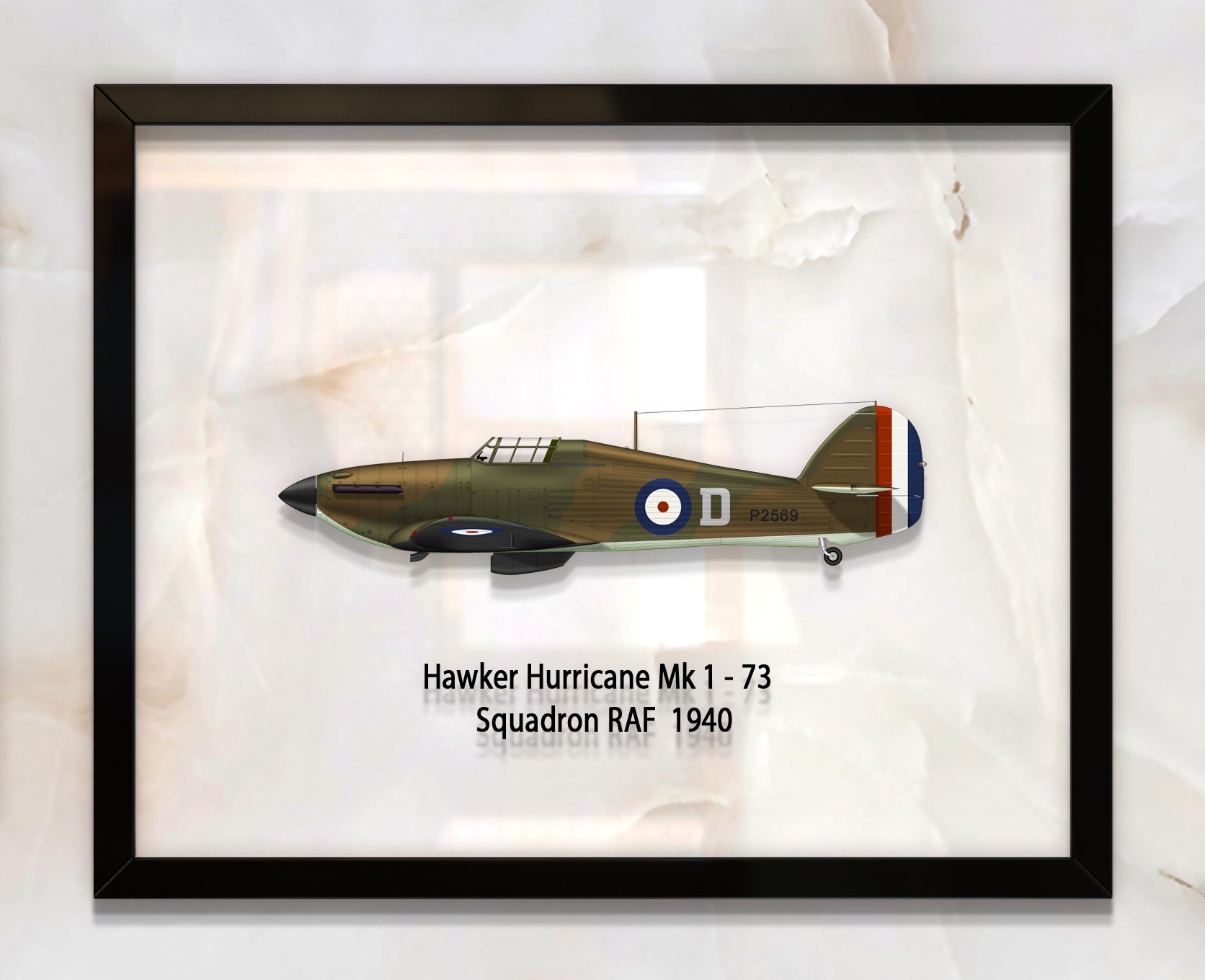 

Принт на стекле Artel «Истребитель Hawker Hurricane Mk 1 73 Эскадрилья 1940 год» 36 x 28см