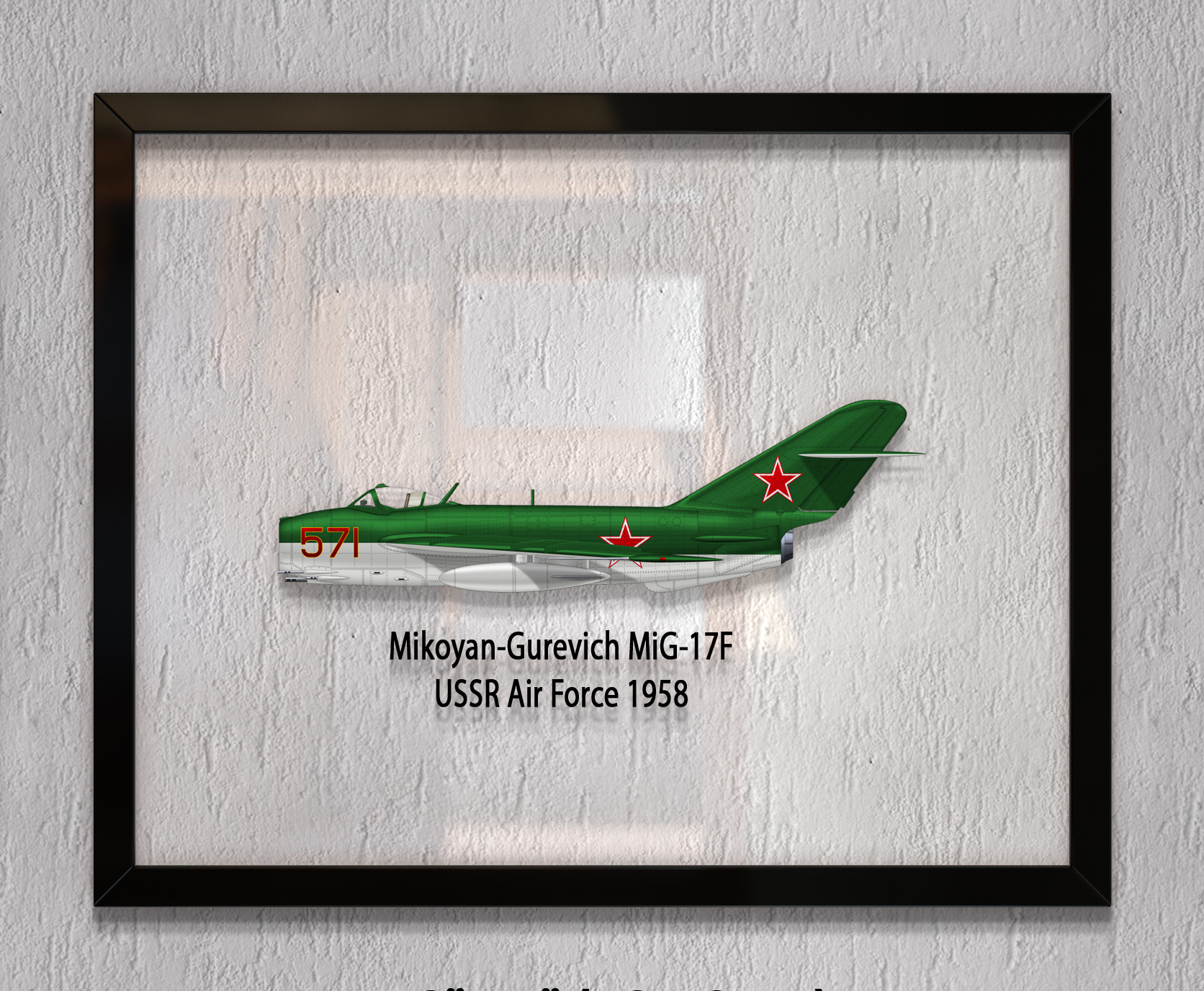 

Принт на стекле Artel «Самолет МиГ-17 1958 года» 46 x 36см