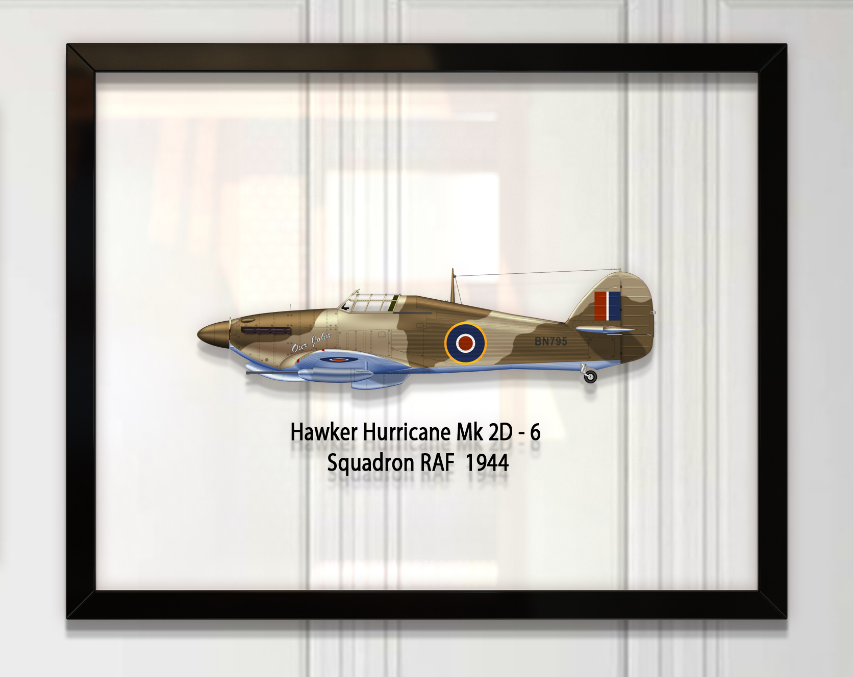 

Принт на стекле Artel «Истребитель Hawker Hurricane Mk 2D 6 Эскадрилья 1944 год» 50 x 40см