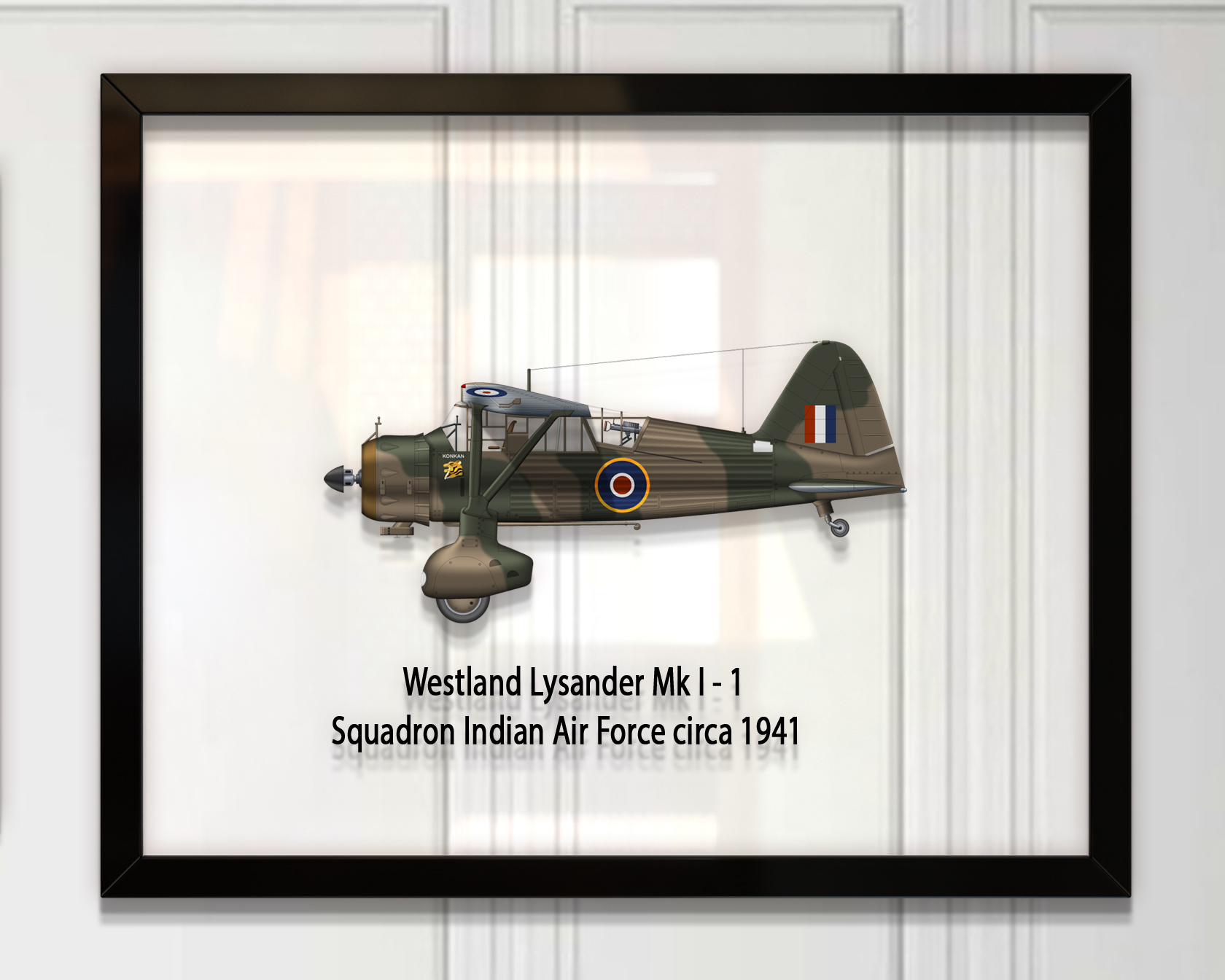 

Принт на стекле Artel «Самолет Westland Lysander Mk. I 1 Индийская Эскадрилья 1941 год» 61 x 46см