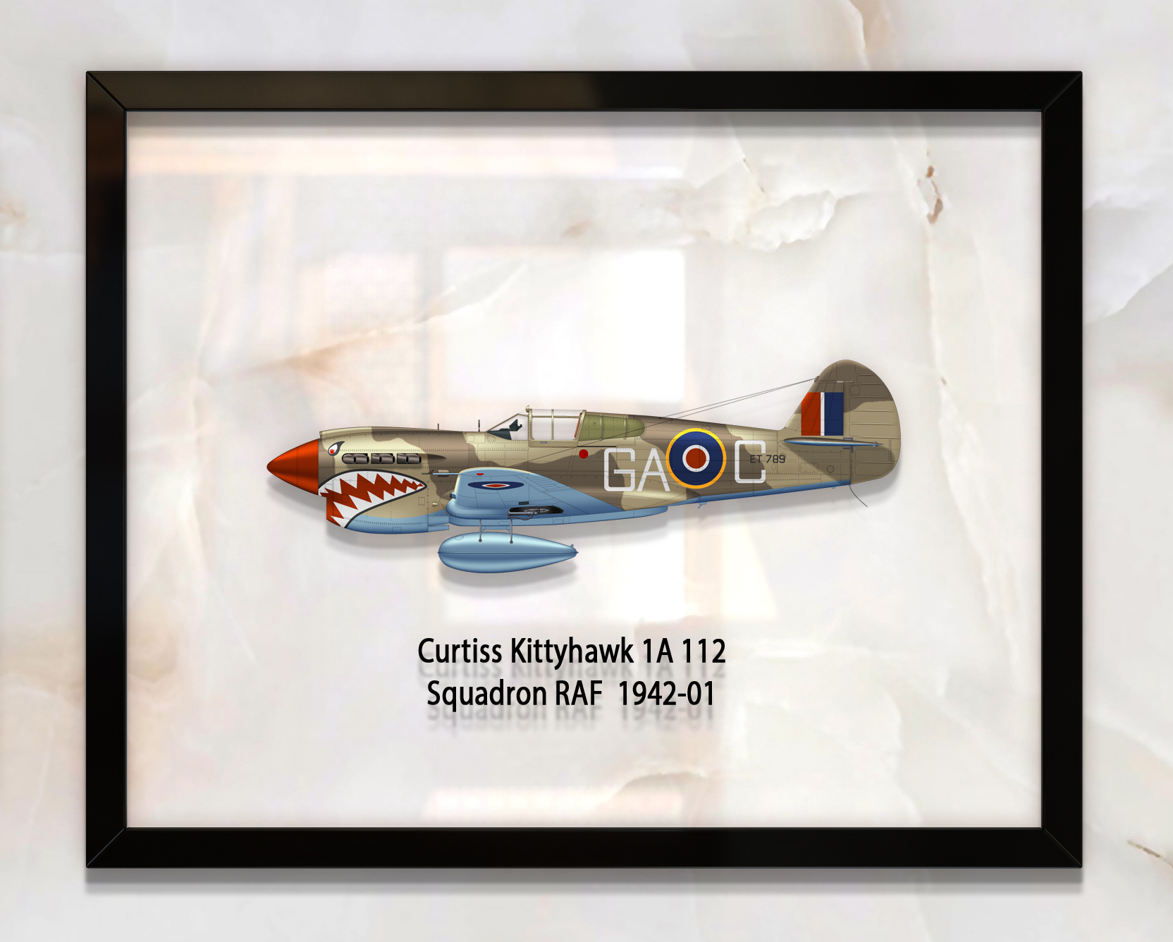 

Принт на стекле Artel «Истребитель Curtiss P-40 Kittyhawk 112 Эскадрилья 1942 год» 50 x 40см