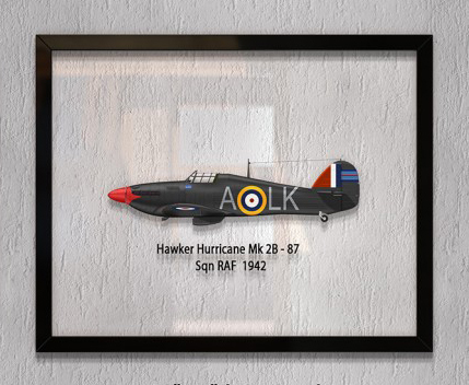 

Принт на стекле Artel «Истребитель Hawker Hurricane Mk 2B 87 Эскадрилья 1942 год» 61 x 46см