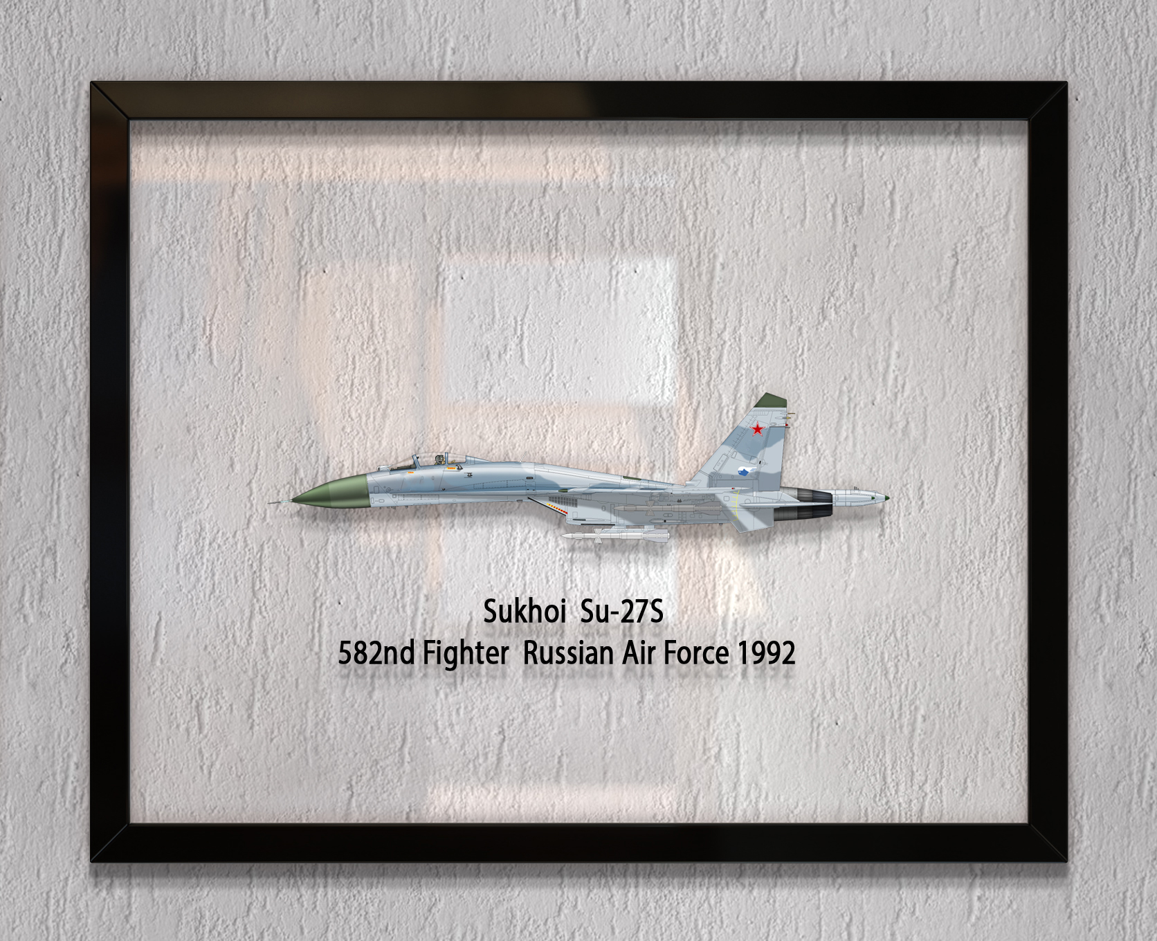 

Принт на стекле Artel «Истребитель Су-27С 1992 года» 61 x 46см
