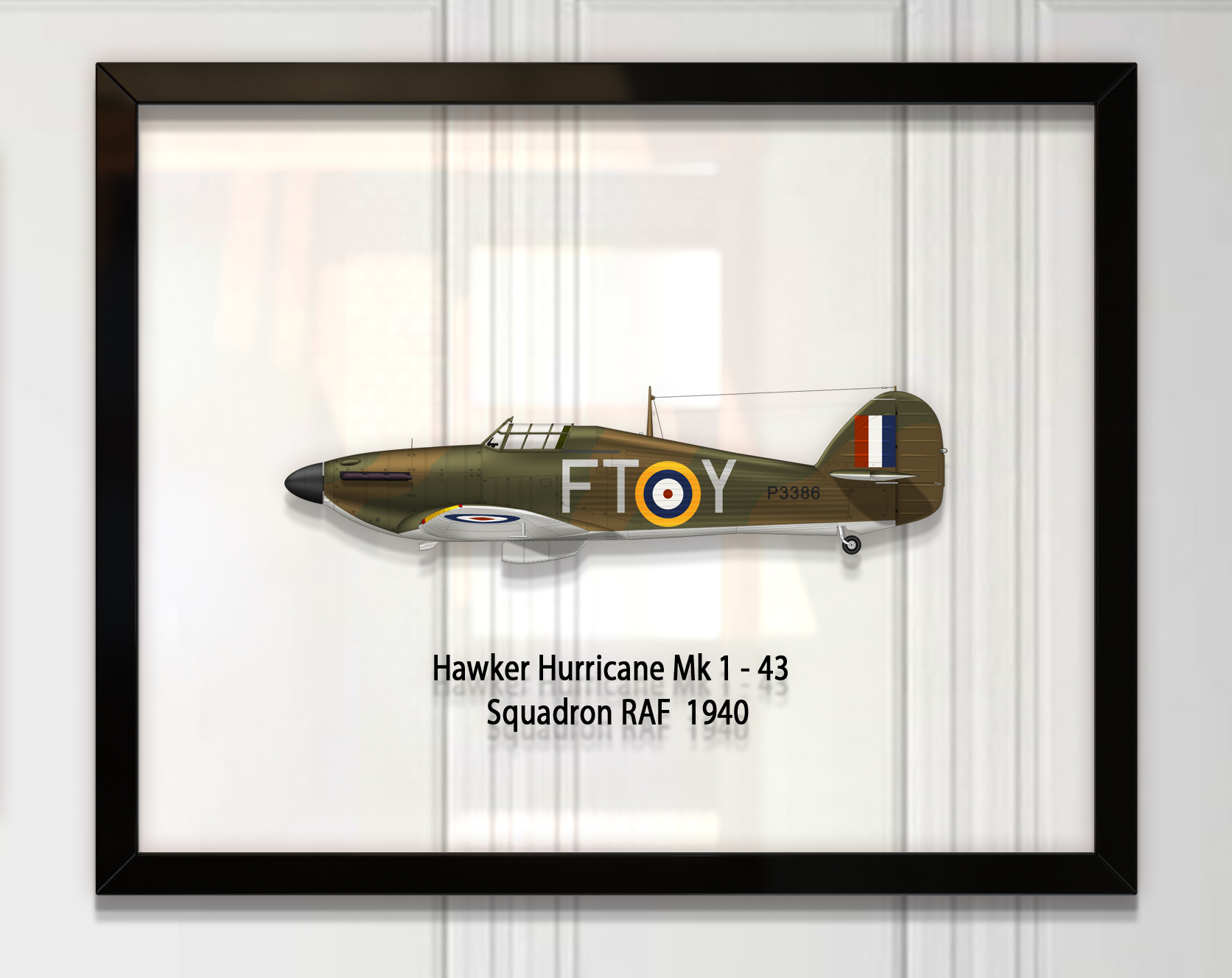 

Принт на стекле Artel «Истребитель Hawker Hurricane Mk 1 43 Эскадрилья 1940 год» 36 x 28см