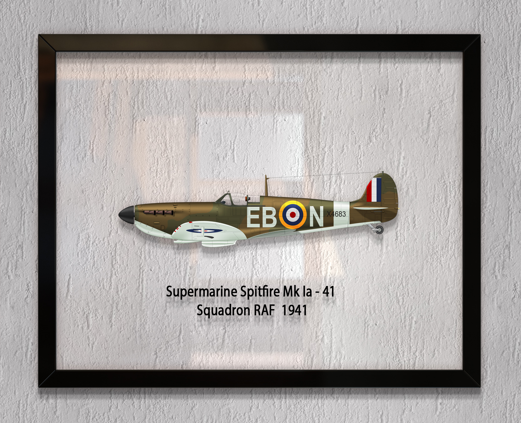 

Принт на стекле Artel «Самолет Supermarine Spitfire Mk. Ia 41 Эскадрилья 1941 год» 50 x 40см
