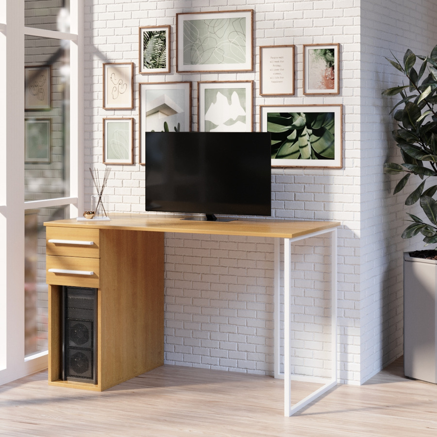 

Компьютерный стол Fenster Альянс 1 Белый 74x120x62 ДСП Бук