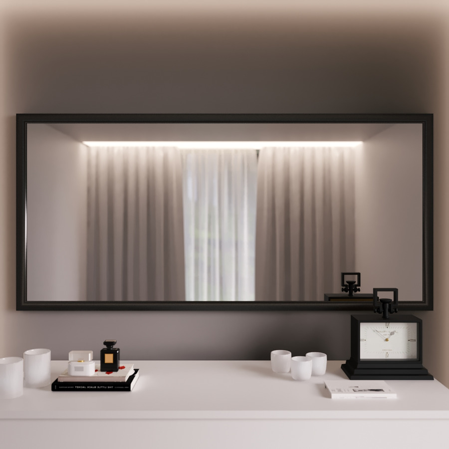 

Зеркало настенное Fenster Мираж Чёрное 50x100x2,5
