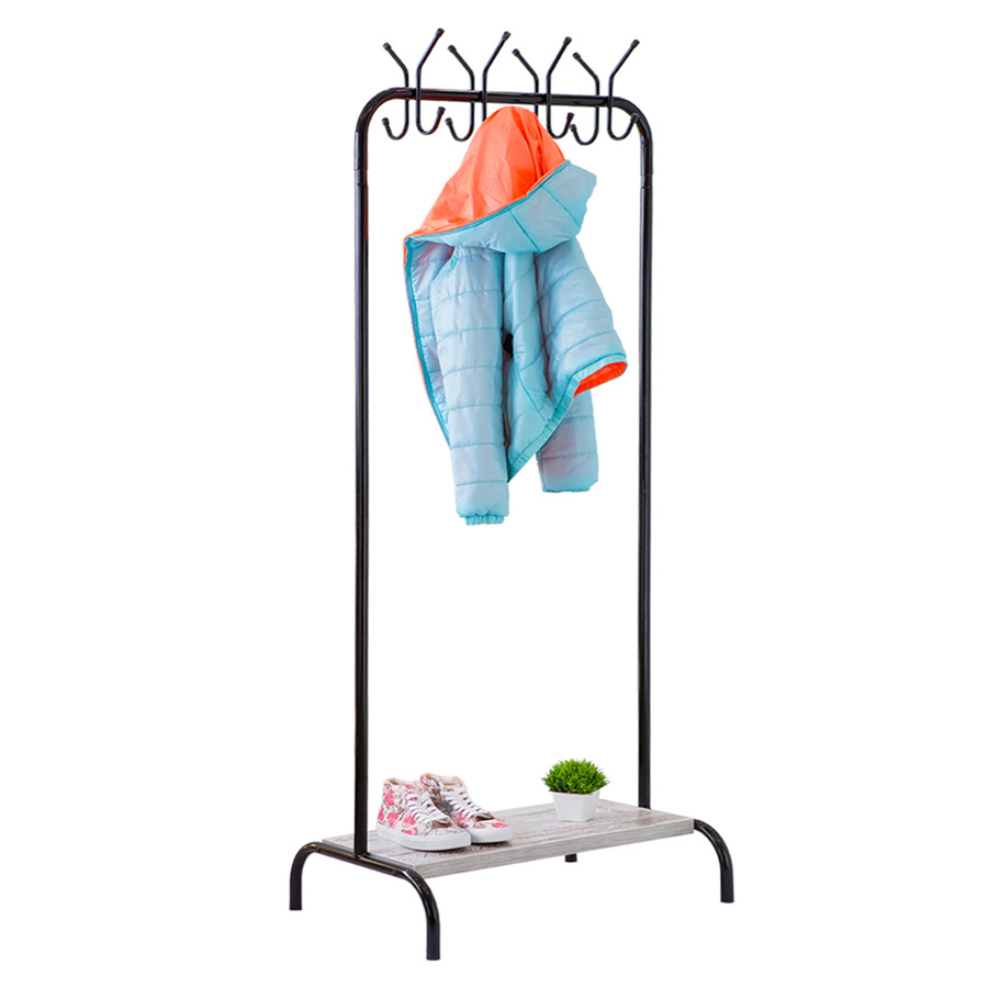 

Гардеробная вешалка Fenster Лофт 8А Черный 178x70x49 полка Кантри