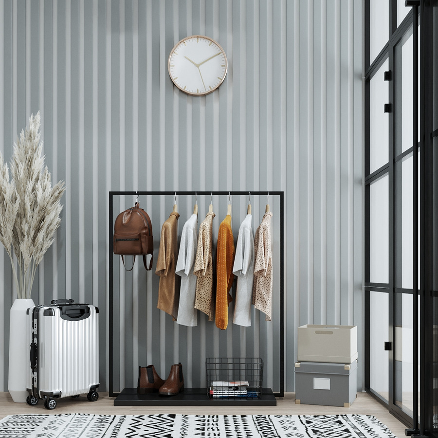 

Стойка для одежды Fenster Квадро 2C Чёрный 122×100×40