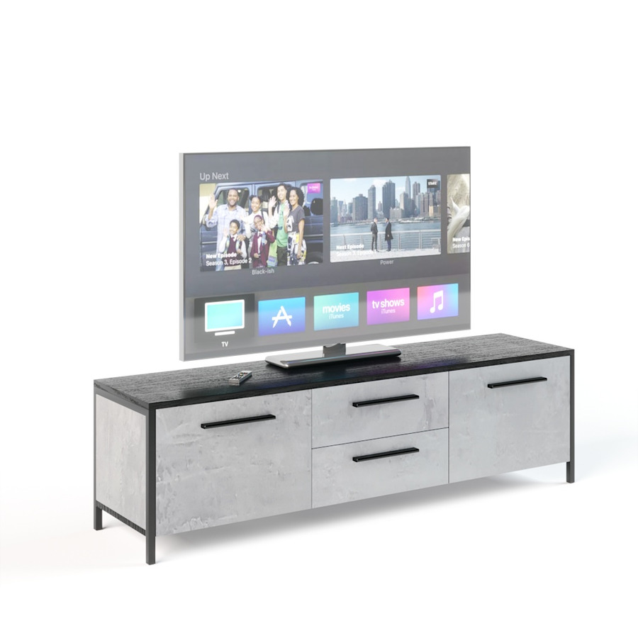 

Подставка для телевизора Fenster UNTV 03B 42,5×155×36,5 Урбан/Чёрный