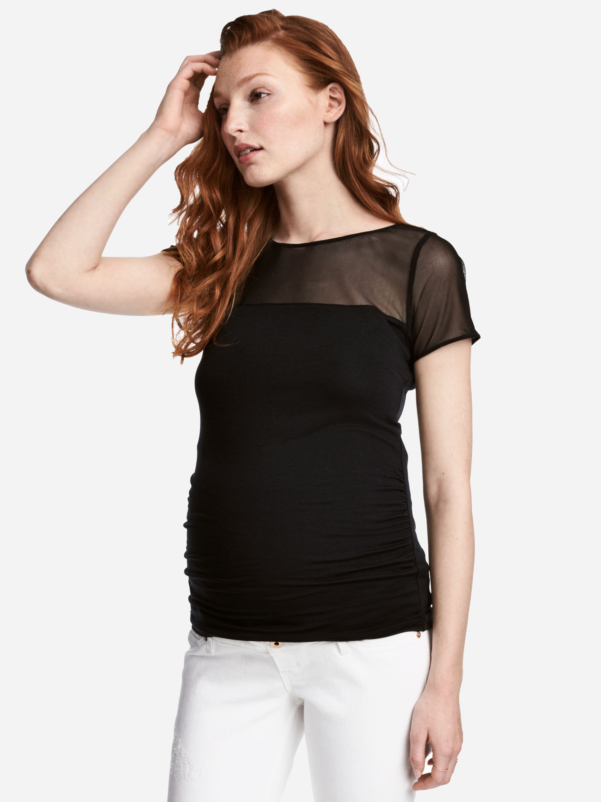 

Футболка для беременных H&M 5100096 XS Черная