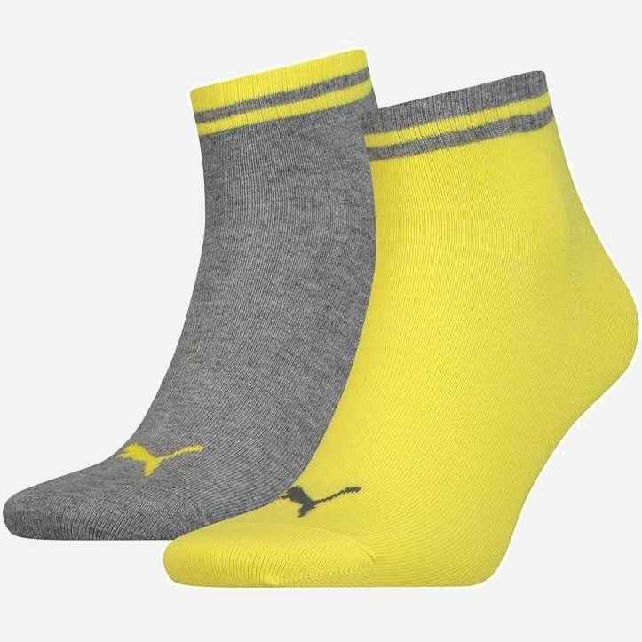 

Набор носков Puma Heritage Quarter 2p 281012001-003 - р 2 пары Серый/Жёлтый, Набор носков Puma Heritage Quarter 2p 281012001-003 39-42 р 2 пары Серый/Жёлтый
