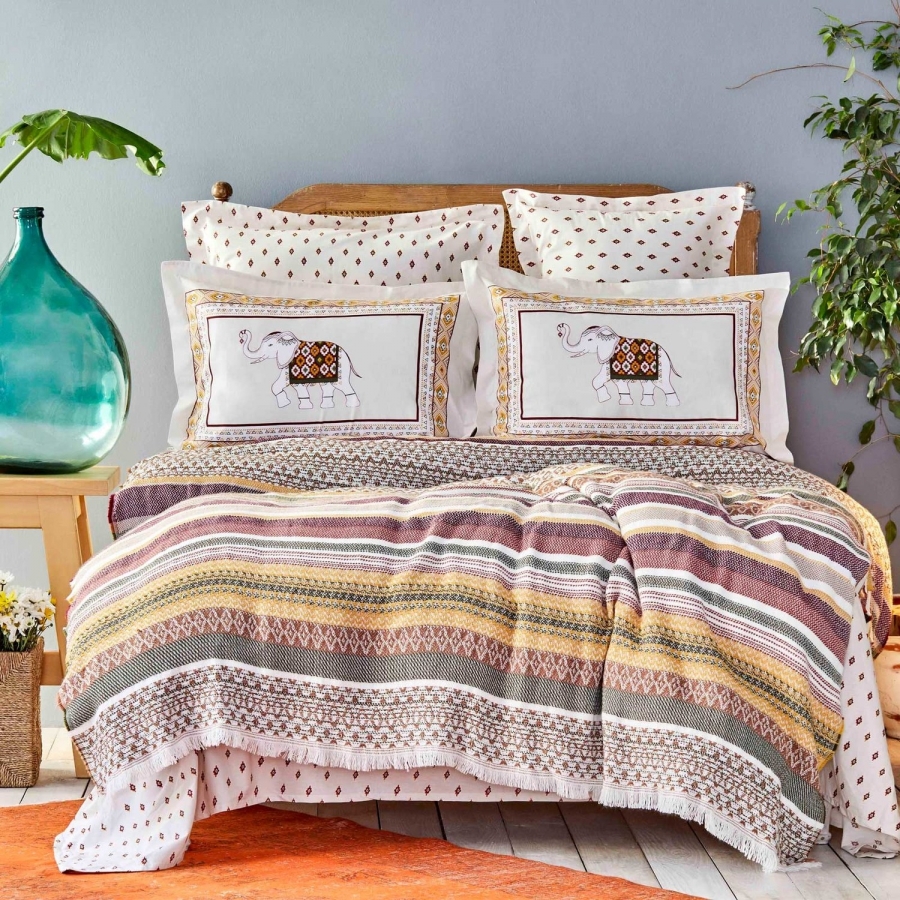 

Постельное белье Karaca Home - Putisca multi pike jacquard 200х220 евро (svt-2000022280075)