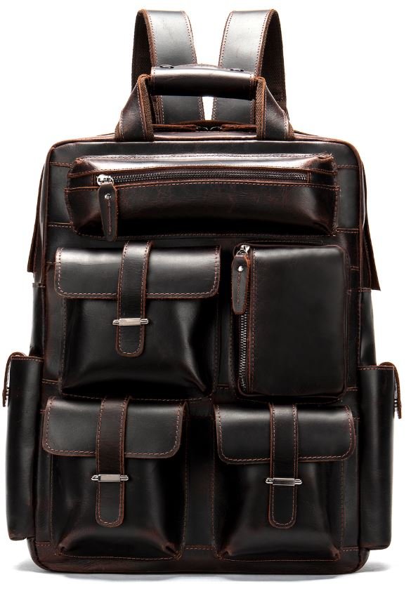 

Рюкзак кожаный Vintage 47х40х8,5 см Коричневый