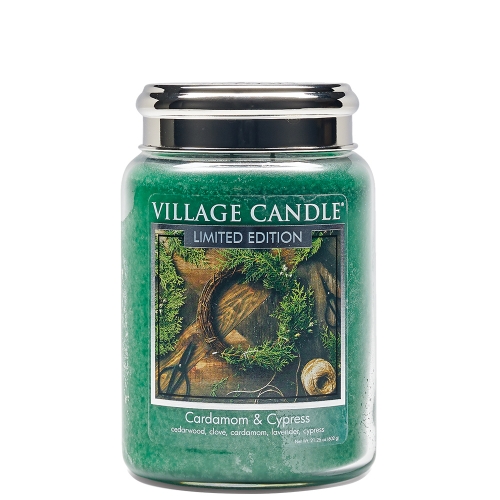 

Свеча Village Candle Кардамон кипарис 602г (время горения до 170 часов)