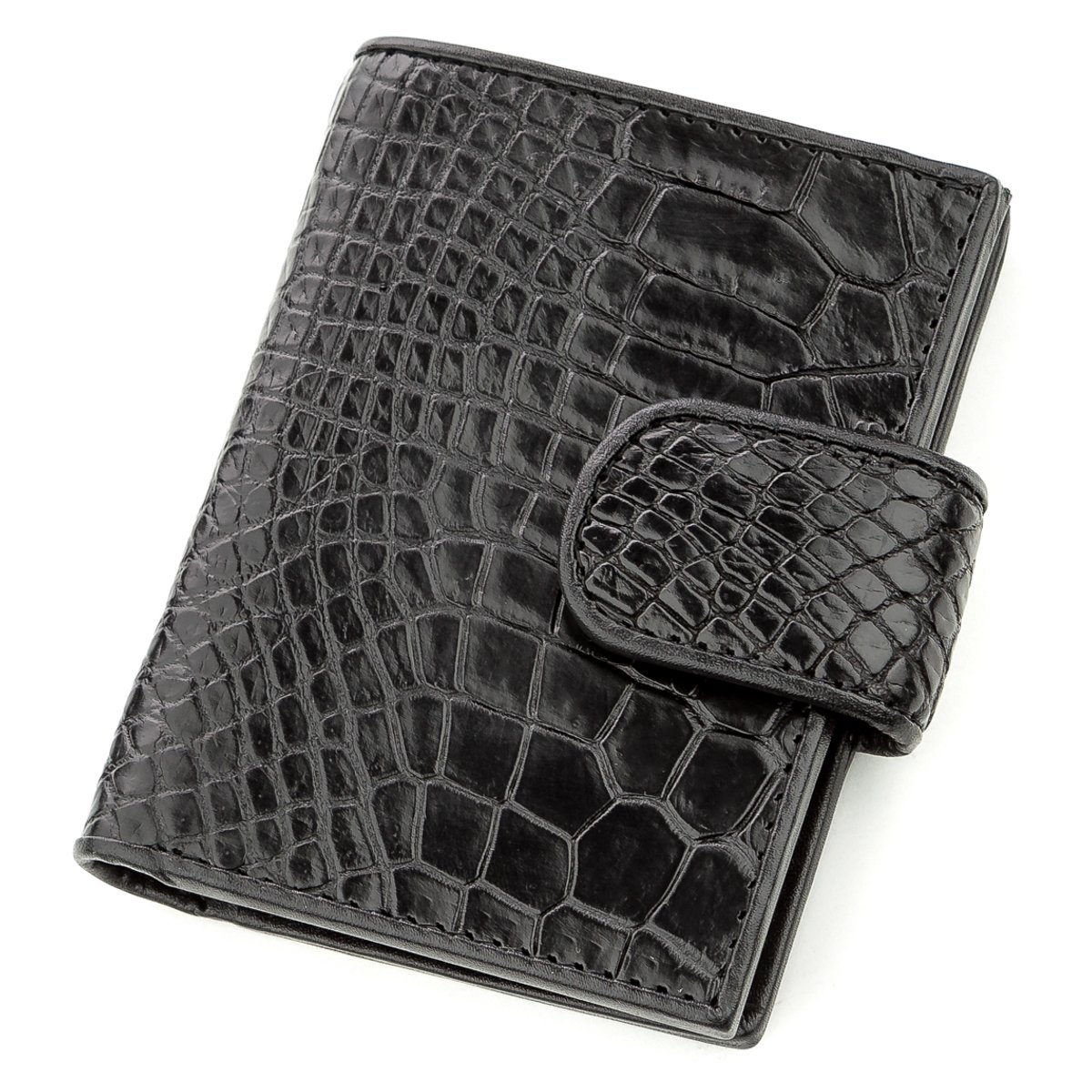 

Кожаная визитница мужская CROCODILE LEATHER 10,5х8 см Черный