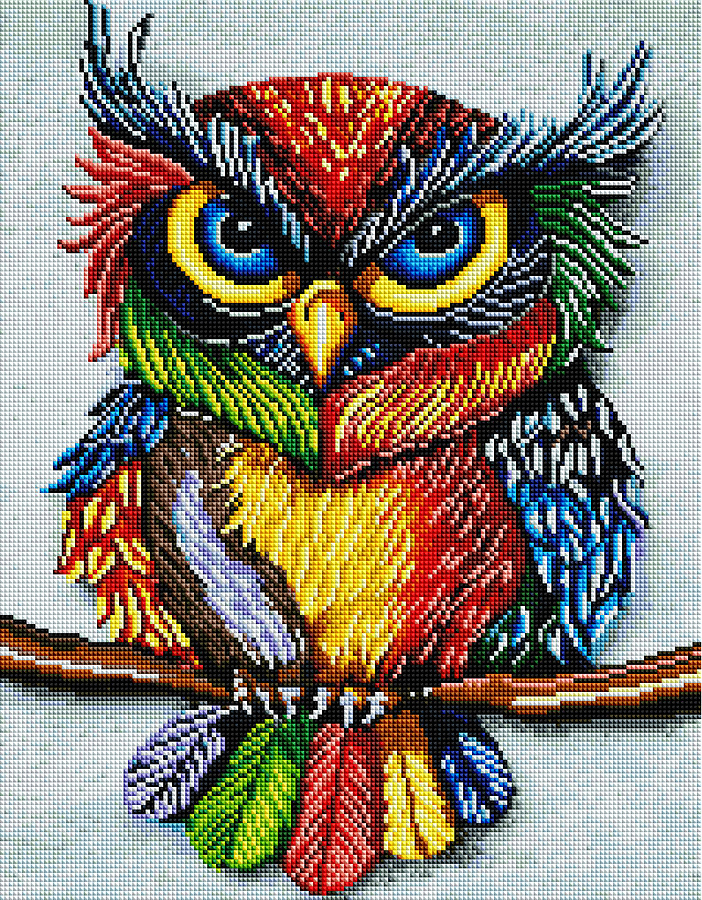 

Мозаика алмазная "Красочная сова" Brushme 40х50 см
