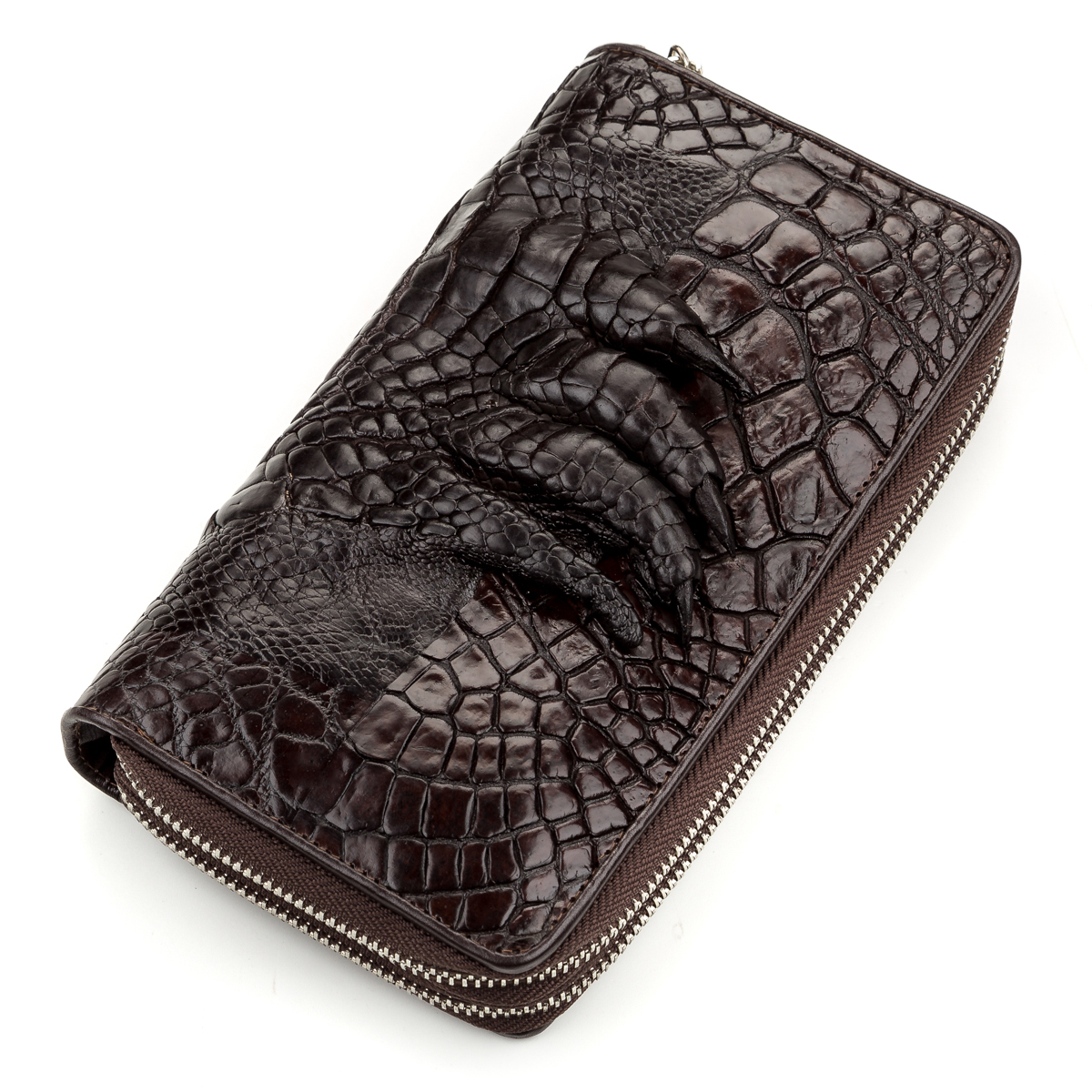 

Кожаный кошелек мужской CROCODILE LEATHER 20х11,5 см Коричневый