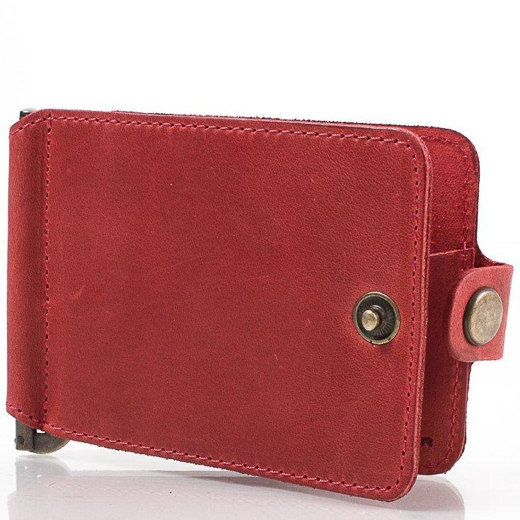 

Кожаный зажим для купюр женский DNK Leather 10,5х7,5х0,5 см Красный
