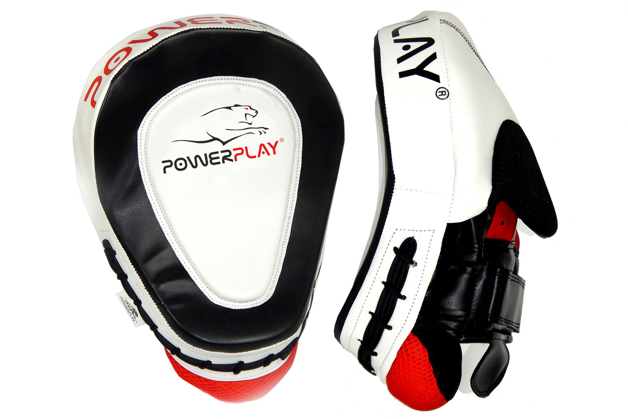 

Боксерские лапы PowerPlay 23х19х4,5 см (fit0007479) Черно-белый
