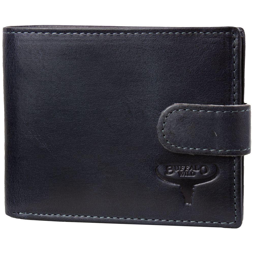 

Кожаное портмоне мужское Buffalo Wild 12х9х2,5 см Синий