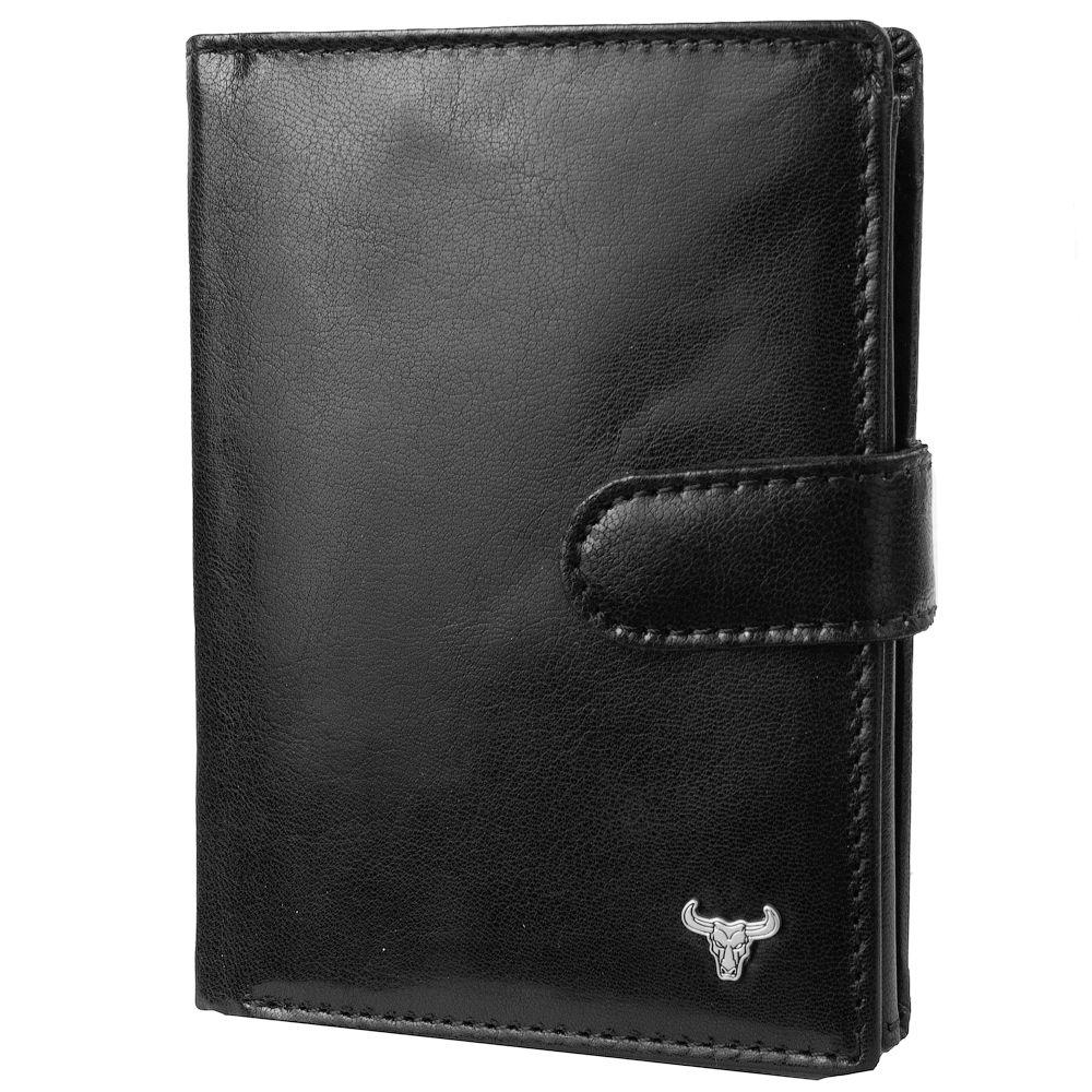 

Кожаное портмоне мужское Buffalo Wild 9,5х13х2,5 см Черный