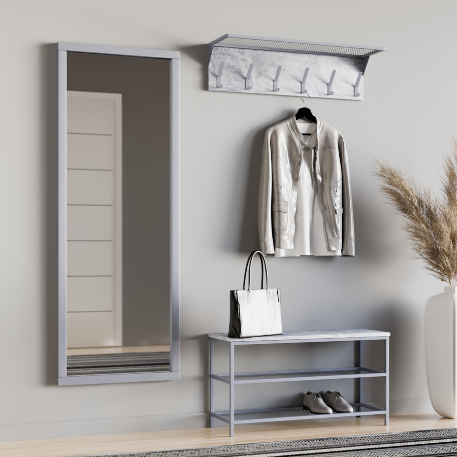 

Прихожая Fenster Эмбер 2 880 Светло-серая ДСП урбан