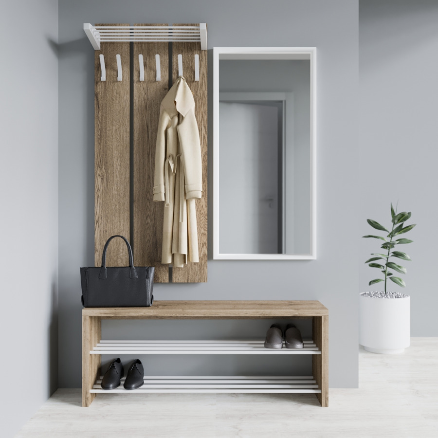 

Прихожая Fenster Аметист Белая ДСП Аликанте