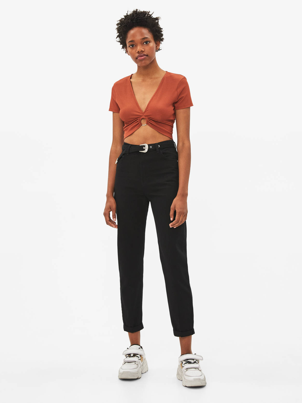 

Топ Bershka 07219187730 S Терракотовый